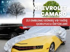 Camaro ZL1 emblemli gunes ve yagis qoruyucu ortukleri